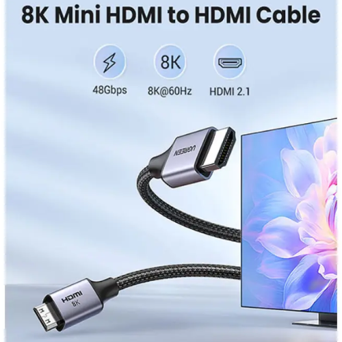 Ugreen HD163 (15515) 8K Mini HDMI to HDMI Cable - 2M Image 1