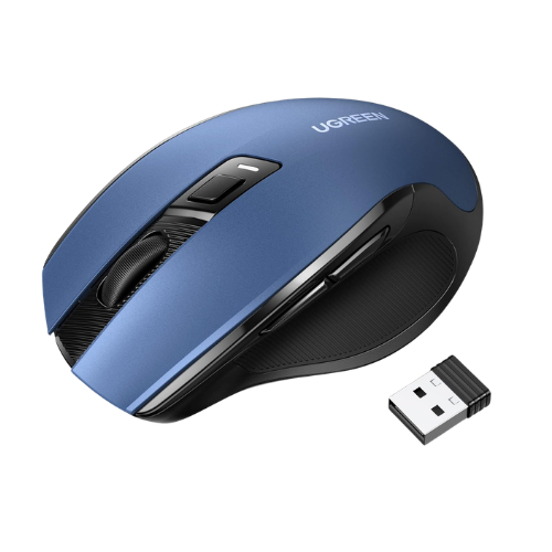 Ugreen MU006 (15064) Ergonomic 2.4G Wireless Mouse - Blue Image 2