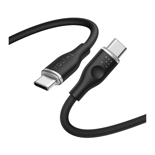 VOLTME PowerLink MOSS USB-C to USB-C 1M Fast Charging Cable-Black Image 1