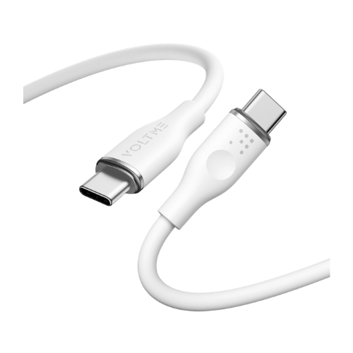 VOLTME PowerLink MOSS USB-C to USB-C 1M Fast Charging Cable-White Image 1