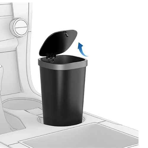 Vyvylabs Dustless Vehicle Garbage Can-Black Image 1