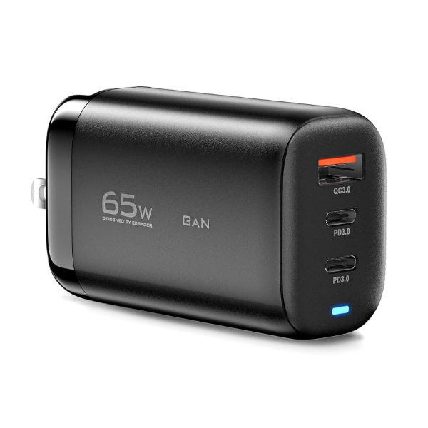 Vyvylabs GaN Fast Charger Travelling Set 65W USB A With Dual Type C US EU UK Plug Image 2