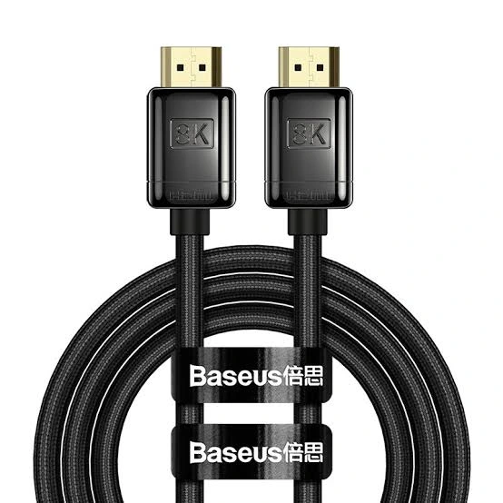 Baseus HDMI 8K to HDMI 8K Adapter Cable 10m High Definition Durable - Black Image 1