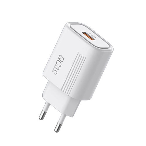 Yison C-H11-EU 18W Fast Charging Adapter with Lightning Cable-White Image 1