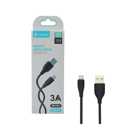 Yison Celebrat CB-31 USB A to Micro USB Cable 2.1A Fast Charging 1 Meter-Black Image 2