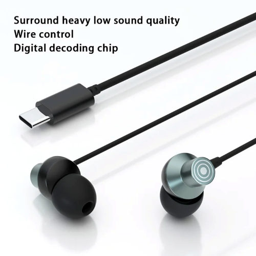 Yison Celebrat D15 Type C Wired Earphone-Black Image 3