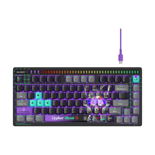 A4TECH Bloody AT75 RGB Wired Mechanical Gaming Keyboard-Cyper Ghost