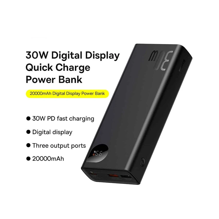Baseus Adaman Metal Digital Display 20000mAh 30W Fast Charging Power Bank Image 2