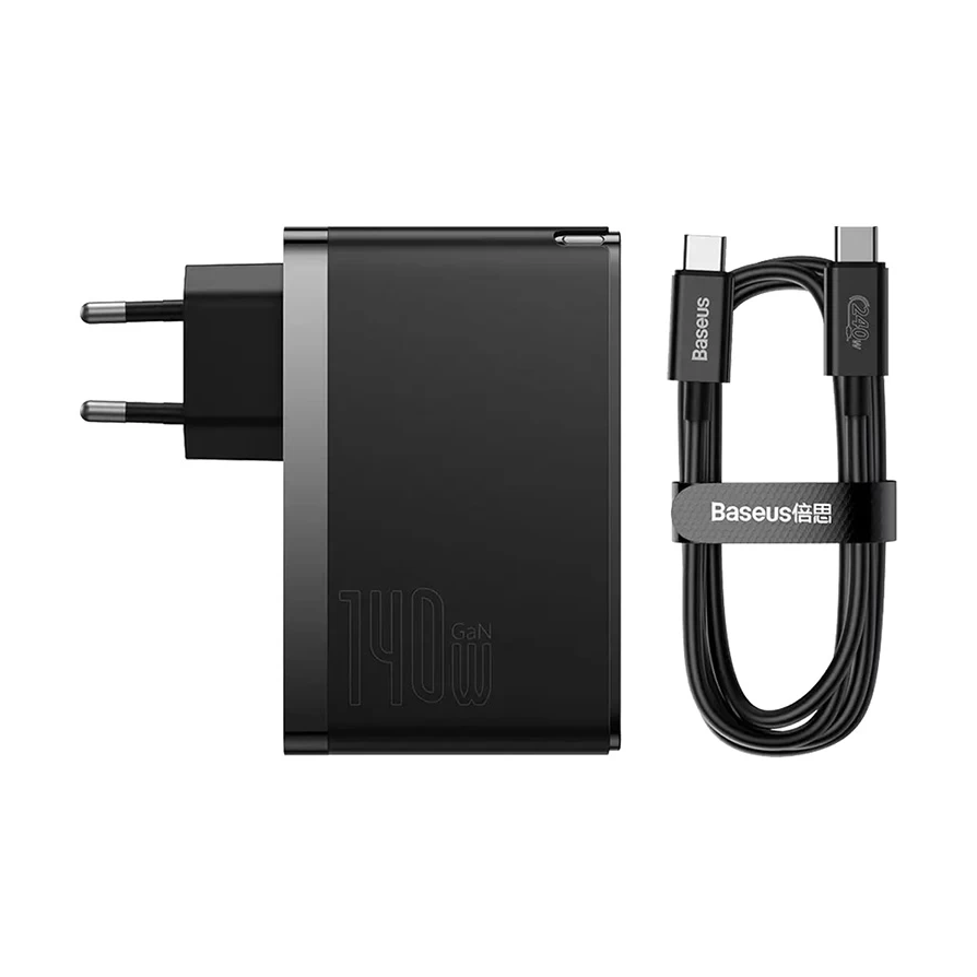 Baseus GaN5 Pro 140W Fast Charger + 240W Type-C Cable 1 Meter Image 1