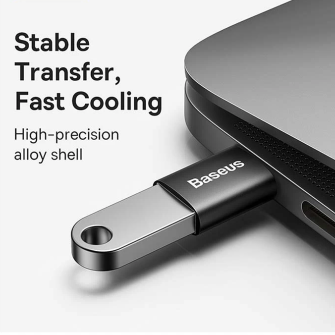 Baseus Ingenuity Series Mini OTG Adaptor Black Image 1