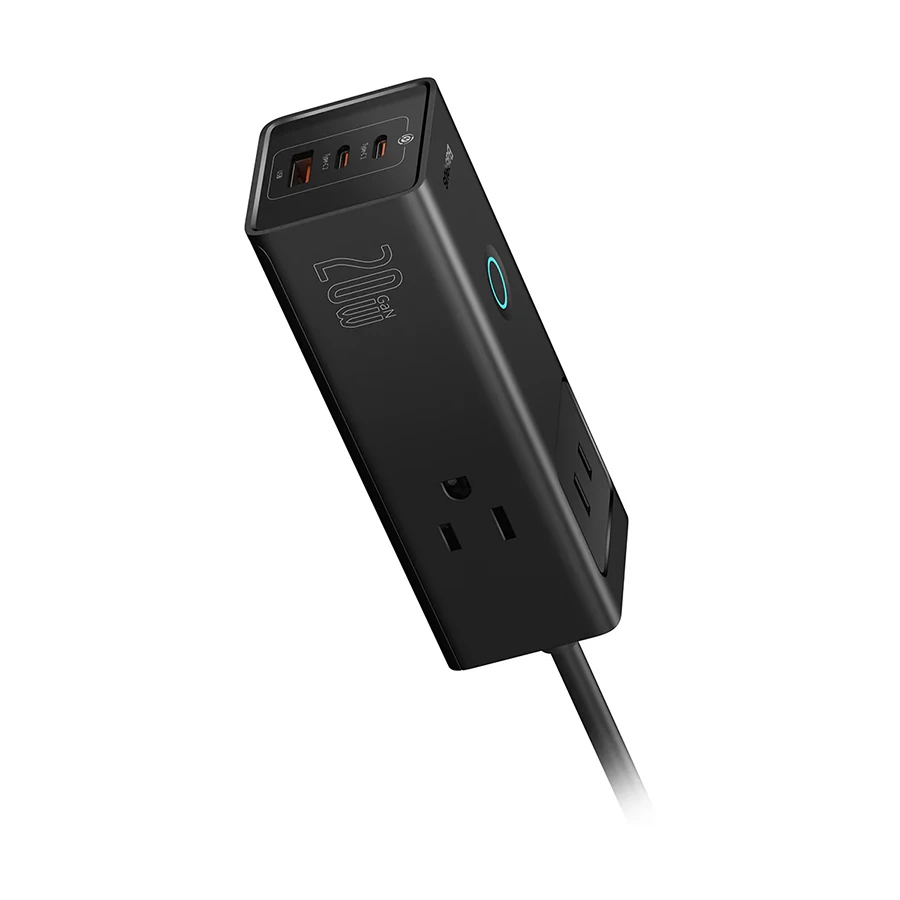 Baseus PowerCombo Power Strip 3 AC Outlets with USB-C and USB-A 20W Lite US Image 1