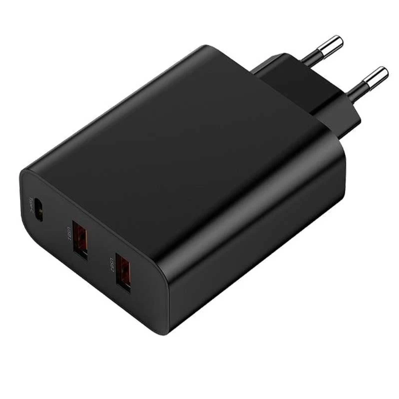 Baseus PPS Quick Charger Dual USB and Type-C 60W Fast Charging Adapter - Black Image 2