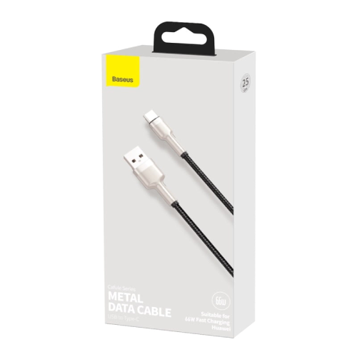 Baseus Cafule Series Metal Data Cable USB to Type-C 66W 0.25m-Black Image 2