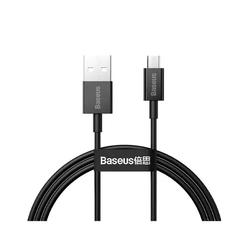 Baseus Superior Series Fast Charging USB to Micro USB Cable 2A 1 Meter - Black Image 1