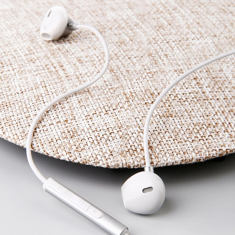Baseus Encok H06 3.5mm Ear Phone (Single Port)-Silver Image 1