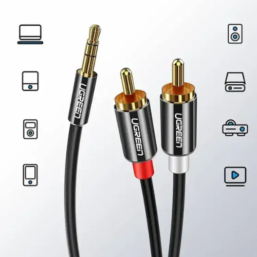 UGREEN AV116 (10590) 3.5mm to 2x RCA Cable - 3M Image 1