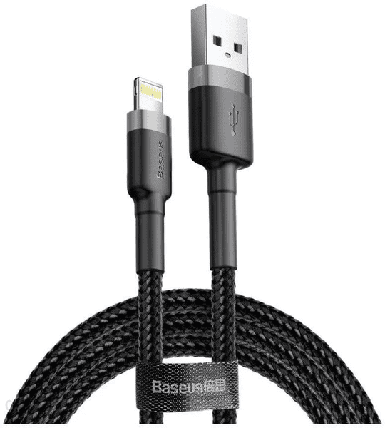 Baseus Cafule USB to Lightning Cable QC3.0 2.4A 1M – Black Grey