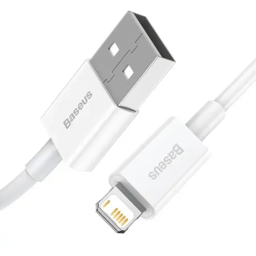 Baseus Superior Series Fast Charging Data Cable USB to Lightning 2.4A 1m-White Image 1