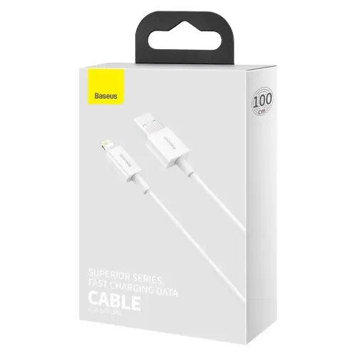 Baseus Superior Series Fast Charging Data Cable USB to Lightning 2.4A 1m-White Image 2