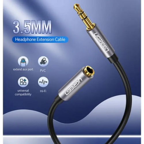 UGREEN AV118 (10594) 3.5mm Male to Female Extension Cable - 2M Image 2